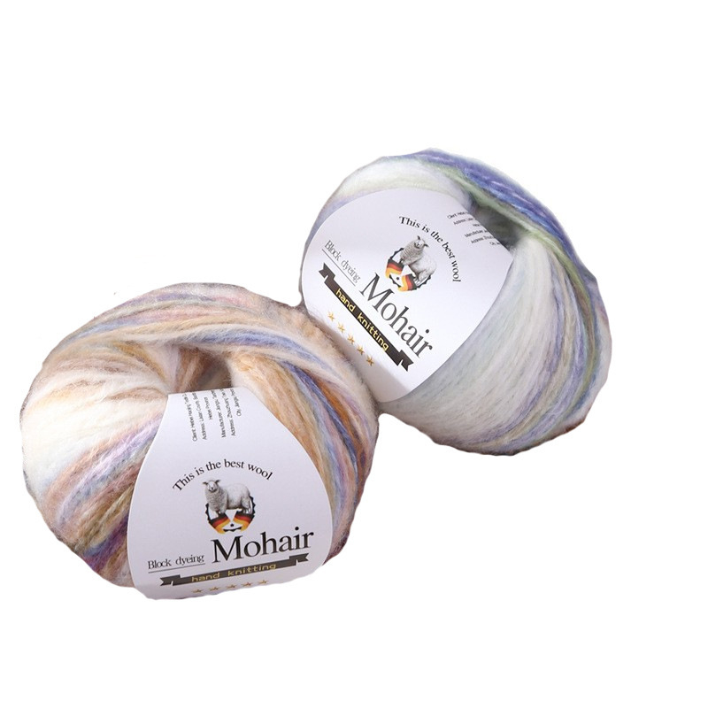 Mohair pređa za pletenje — gradientna skein, tehnika Vortex Spinning, podrijetlo Hebei, šifra proizvoda haojing4-5, brend Enmei