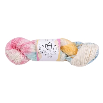 Pređa za kukičanje, u skeinu, ring-spun, ručno obojena vunena pređa za ručno pletenje