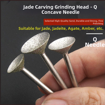 Diamantová drážková hlava na brúsenie s konkávnym žľabom pre elektrickú brúsku; nástroj na leštenie jadeitových guli