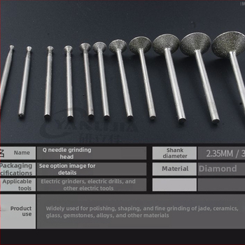 Diamantová drážková hlava na brúsenie s konkávnym žľabom pre elektrickú brúsku; nástroj na leštenie jadeitových guli