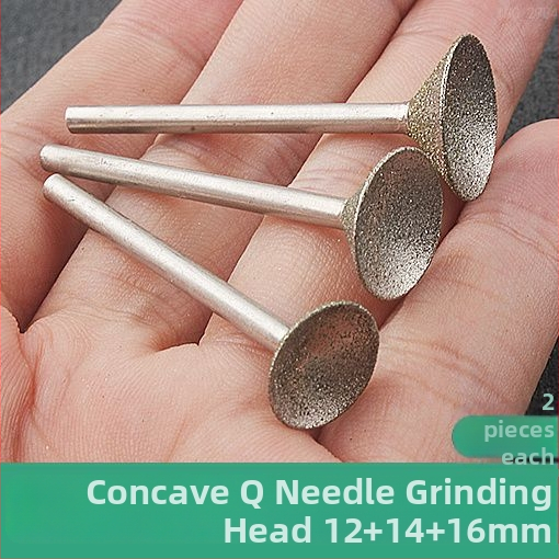 Diamantová drážková hlava na brúsenie s konkávnym žľabom pre elektrickú brúsku; nástroj na leštenie jadeitových guli