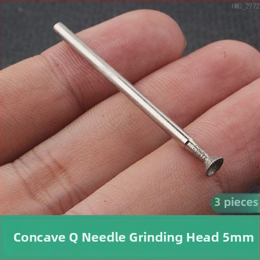 Diamantová drážková hlava na brúsenie s konkávnym žľabom pre elektrickú brúsku; nástroj na leštenie jadeitových guli