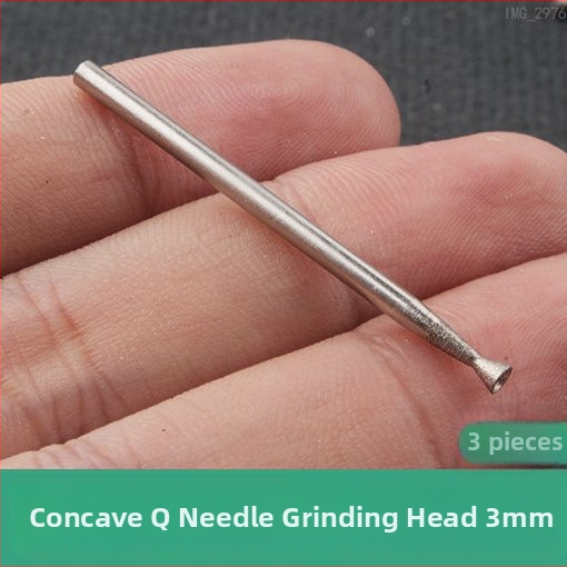 Diamantová drážková hlava na brúsenie s konkávnym žľabom pre elektrickú brúsku; nástroj na leštenie jadeitových guli