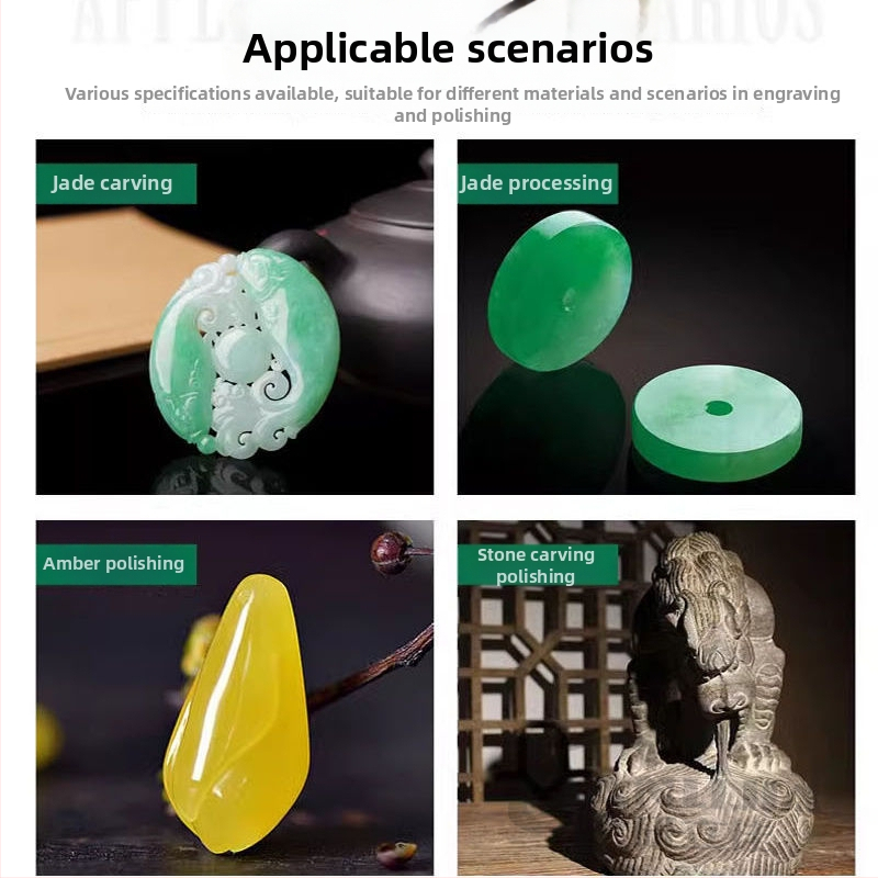 Diamenta konkavā rieva slīpēšanas galva elektriskajam slīpēšanas instrumentam; jade akmens lodīšu pulēšanas rīks