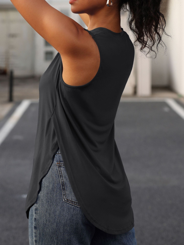 Ženski bezrukavni top za jogu, široka silueta, poliester 95%+, visoka elastičnost, za odrasle žene