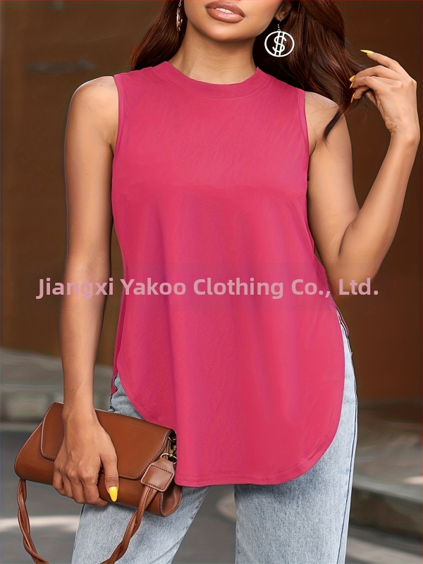 Ženský bezrukávový top na jogu, voľný strih, polyester 95%+, vysoká elasticita, pre dospelé ženy