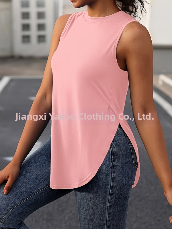Ženský bezrukávový top na jogu, voľný strih, polyester 95%+, vysoká elasticita, pre dospelé ženy