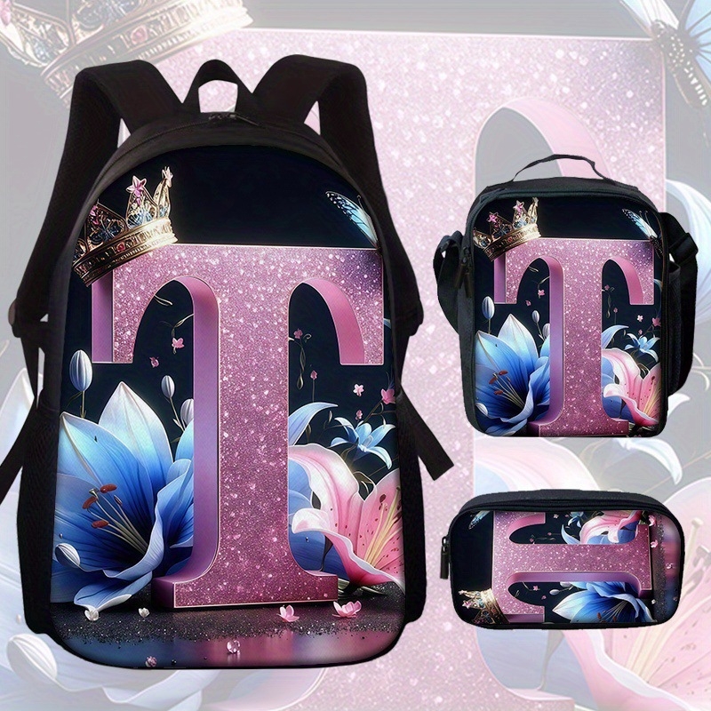 Školský batoh s motívom motýľa a kvetov (Veľká kapacita; Materiál: Oxford látka; Vzor: Anime Cartoon; Nepremokavý; Ochrana chrbtice)