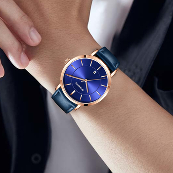 Pánske hodinky SUNKTA ST6720 s kalendárom, quartz pohyb, vodotesnosť 30M, kožený remienok, minerálne tvrdené sklo