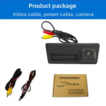 Kamera pre spätné zobrazenie na kľučke auta, 12V, nastaviteľný uhol 170°, rozlíšenie 720x576, AV video