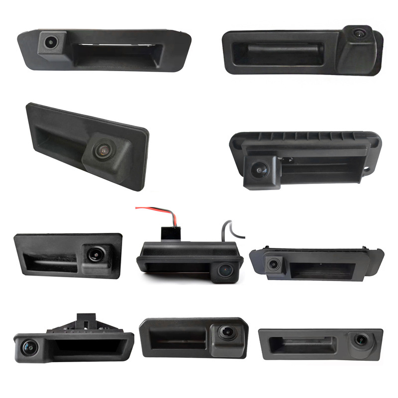 Kamera pre spätné zobrazenie na kľučke auta, 12V, nastaviteľný uhol 170°, rozlíšenie 720x576, AV video