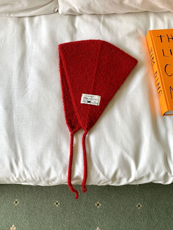 Ženský zimný dvojdielny set šálu a čiapky, pletený, jednofarebný, ochrana uší