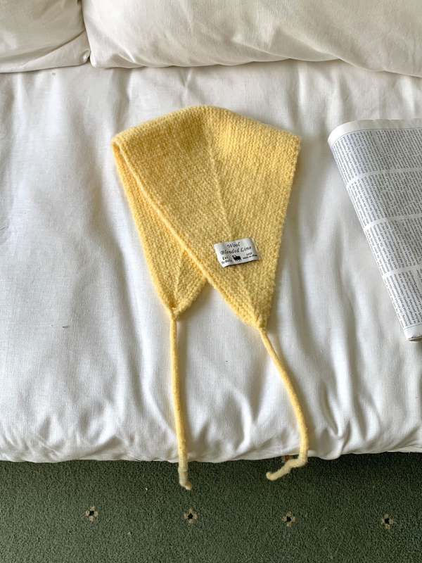 Ženský zimný dvojdielny set šálu a čiapky, pletený, jednofarebný, ochrana uší