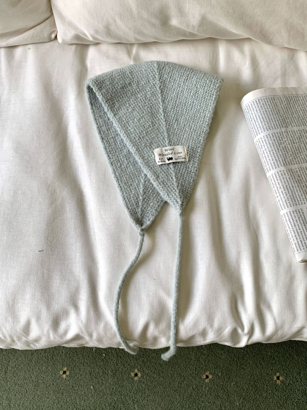 Ženský zimný dvojdielny set šálu a čiapky, pletený, jednofarebný, ochrana uší