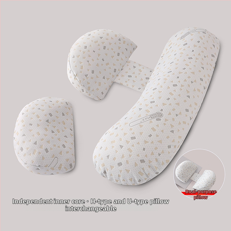 Blue Love Flower tehotenská U-tvarovaná vankúš na spanie — tvar: U, jadro: 100% bavlna, hmotnosť: 1.05–1.50 kg, vhodná pre celé tehotenstvo