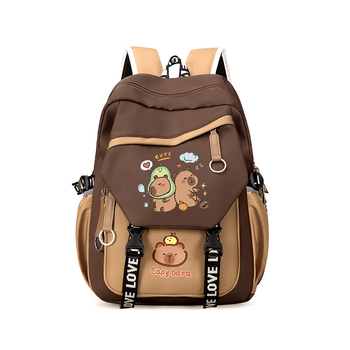 Vaikų kuprinė su animaciniu gyvūnų raštu 1–2 klasei, nailonas, pamušalas poliesteris, išlenktos pečių juostos, atspari dilimui