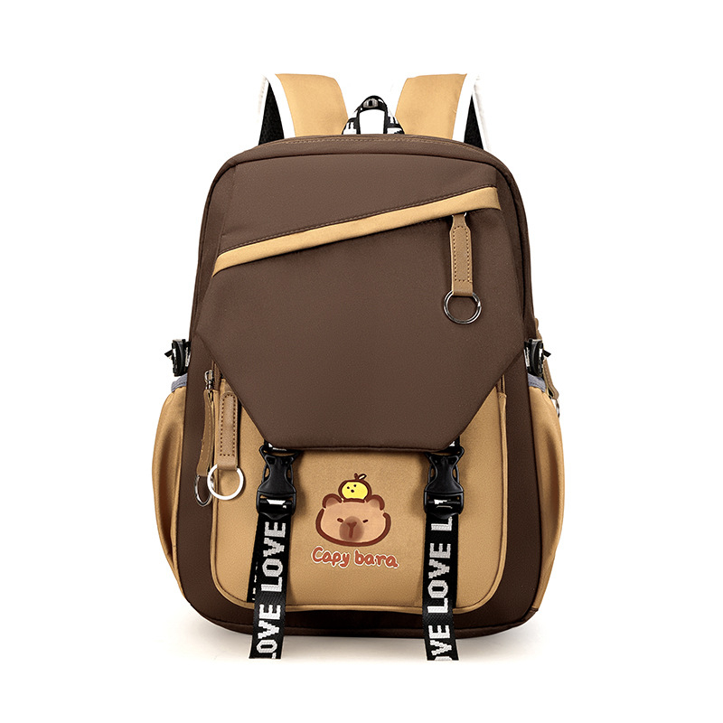 Vaikų kuprinė su animaciniu gyvūnų raštu 1–2 klasei, nailonas, pamušalas poliesteris, išlenktos pečių juostos, atspari dilimui