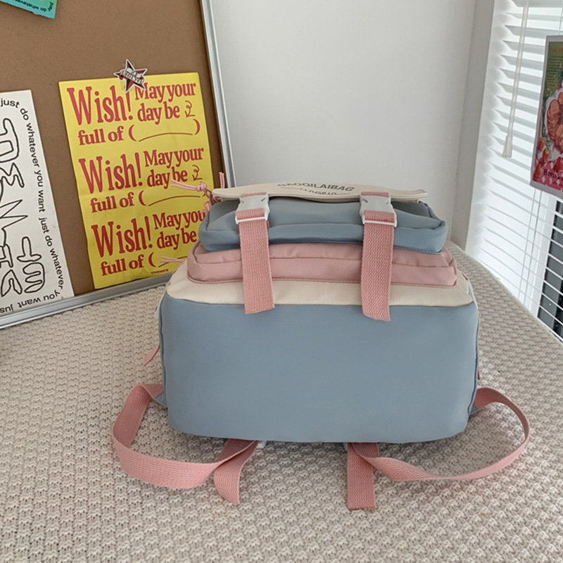 Rucsac școlar din nylon cu fermoar, căptușeală din poliester, buzunar interior cu fermoar tip sandwich, Lingzhi Kangaroo