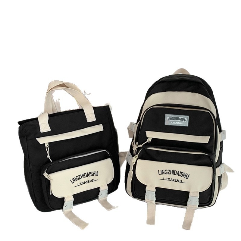 Rucsac școlar din nylon cu fermoar, căptușeală din poliester, buzunar interior cu fermoar tip sandwich, Lingzhi Kangaroo