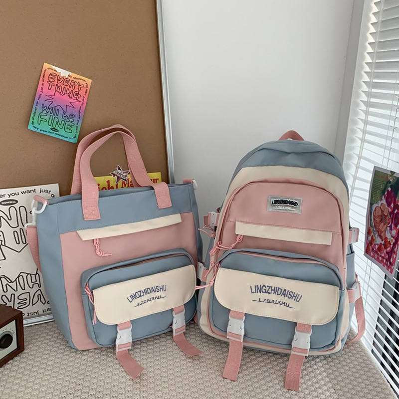 Rucsac școlar din nylon cu fermoar, căptușeală din poliester, buzunar interior cu fermoar tip sandwich, Lingzhi Kangaroo