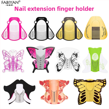 Set vrhova noktiju – leptir-podkova oblik, kristalni vrhovi za francusko gel proširenje, 100 komada