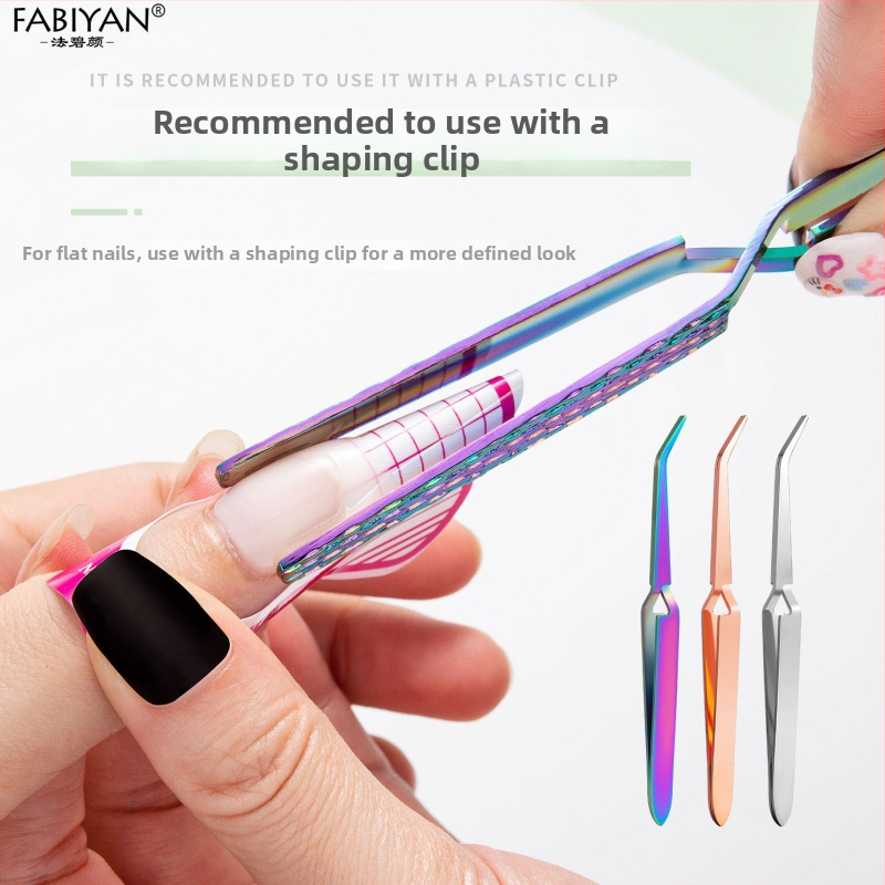 Set vrhova noktiju – leptir-podkova oblik, kristalni vrhovi za francusko gel proširenje, 100 komada