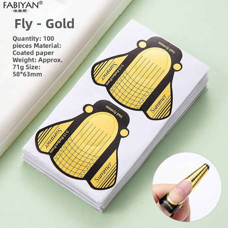 Set vrhova noktiju – leptir-podkova oblik, kristalni vrhovi za francusko gel proširenje, 100 komada