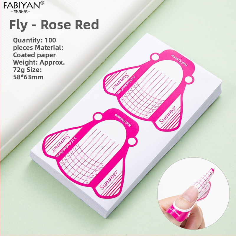 Set vrhova noktiju – leptir-podkova oblik, kristalni vrhovi za francusko gel proširenje, 100 komada