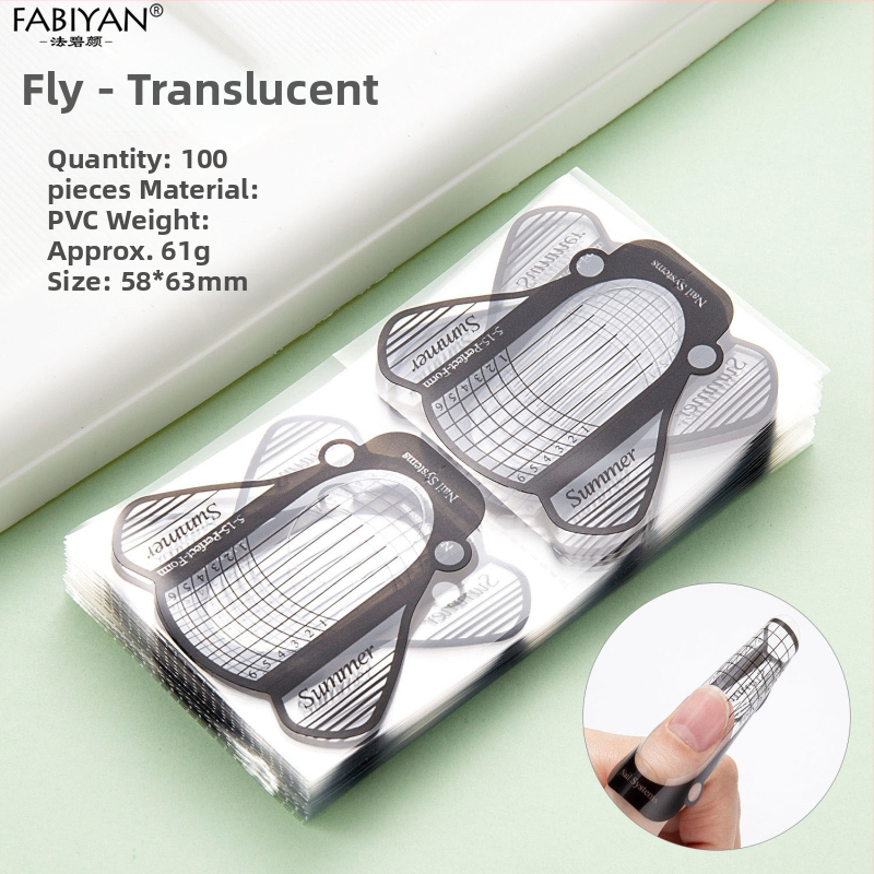 Set vrhova noktiju – leptir-podkova oblik, kristalni vrhovi za francusko gel proširenje, 100 komada