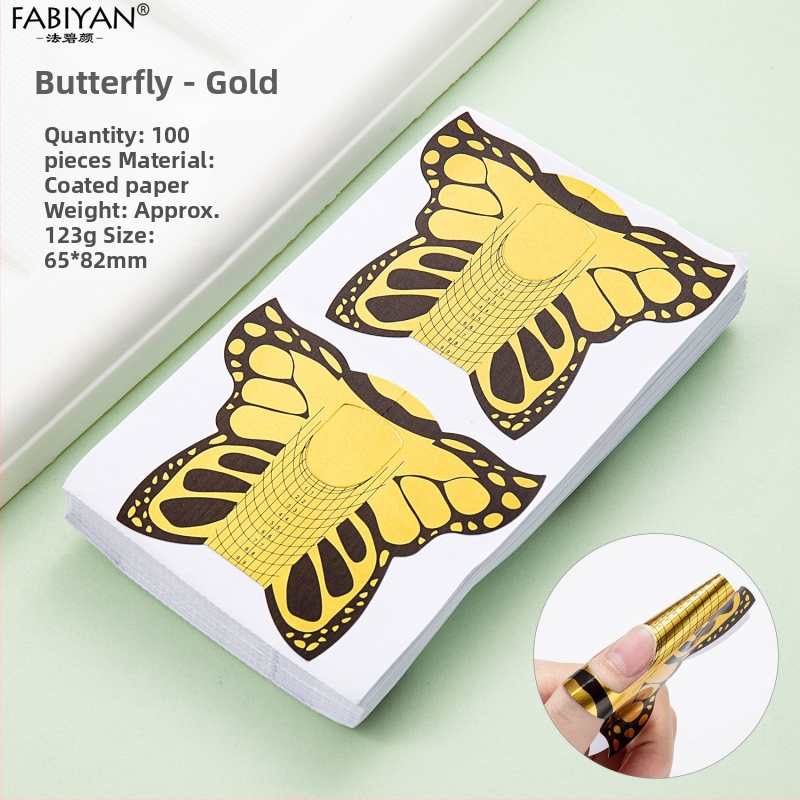 Set vrhova noktiju – leptir-podkova oblik, kristalni vrhovi za francusko gel proširenje, 100 komada