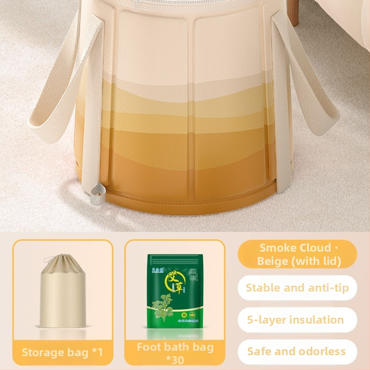 Skladacia vaňa na nohy s výškou lýtka, keramická, nordický štýl, prenosná