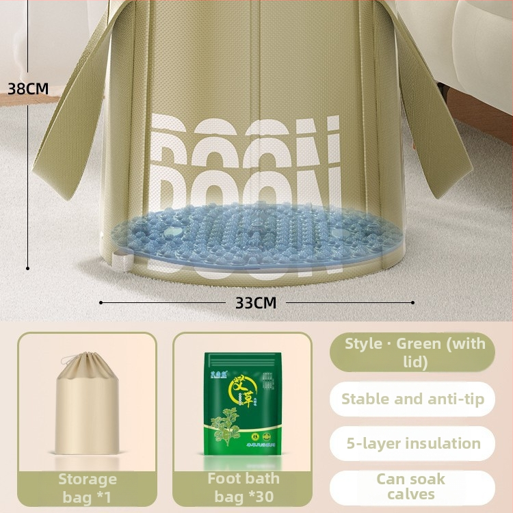 Skladacia vaňa na nohy s výškou lýtka, keramická, nordický štýl, prenosná