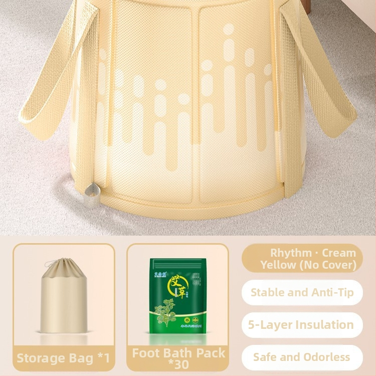 Skladacia vaňa na nohy s výškou lýtka, keramická, nordický štýl, prenosná