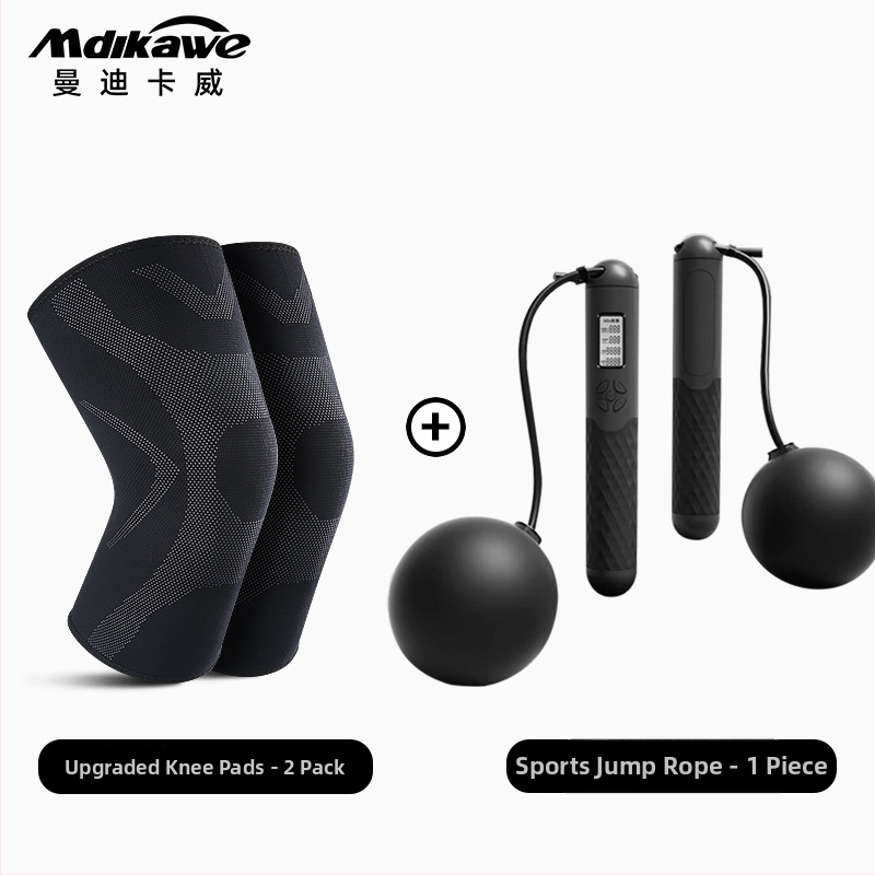 Termiskie sporta ceļgalu sargi no putu materiāla, piemēroti skrējienam un lecamvirvei