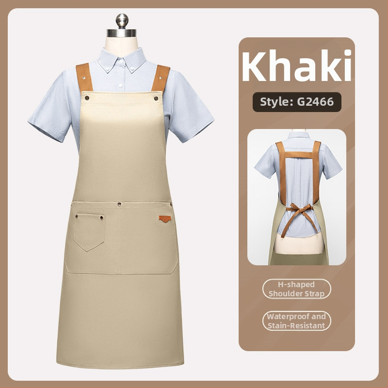 Nepremokavá bezrukávová zástera pre catering, hotely a kaviarne, s nastaviteľným krkom a ramenným popruhom v tvare písmena H