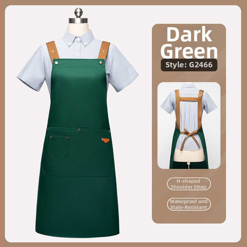 Nepremokavá bezrukávová zástera pre catering, hotely a kaviarne, s nastaviteľným krkom a ramenným popruhom v tvare písmena H