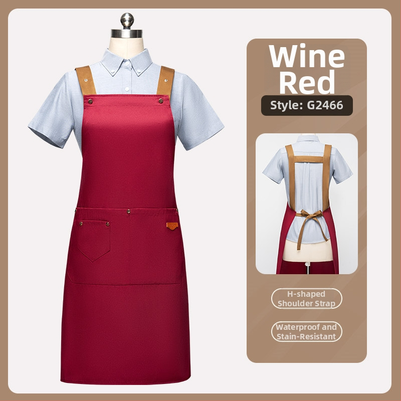 Nepremokavá bezrukávová zástera pre catering, hotely a kaviarne, s nastaviteľným krkom a ramenným popruhom v tvare písmena H