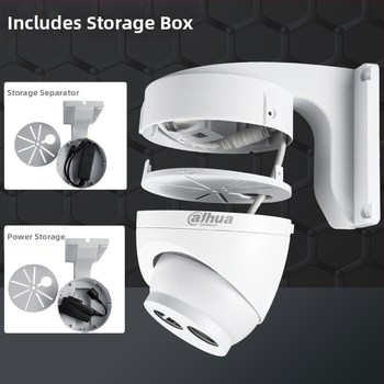 Vnútorný držiak na kupolovú kameru s vstavanou kabelovou skrinkou, plastový