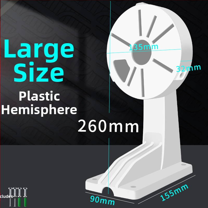 Vnútorný držiak na kupolovú kameru s vstavanou kabelovou skrinkou, plastový