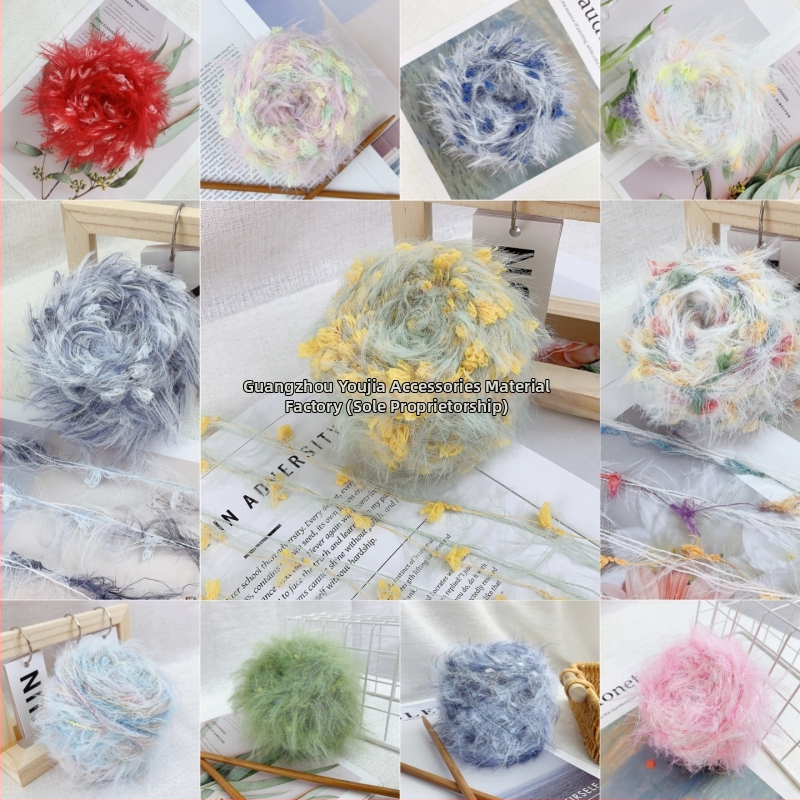 Youjia priadza na ručné háčkovanie — vlnená zmes s dlhými vláknami, vhodná na šály a čiapky, Číslo položky 974631204622, Kód produktu YJ, Technológia spracovania YJ, Uvoľnenie Zima 2025