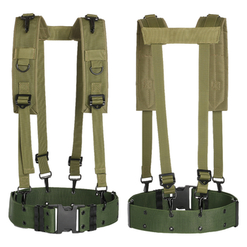 Sling tactic în formă de Y pentru exterior – curea din nylon, cataramă din plastic, închidere cu cataramă, lățime peste 4 cm, tricotat manual