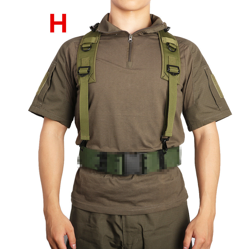 Sling tactic în formă de Y pentru exterior – curea din nylon, cataramă din plastic, închidere cu cataramă, lățime peste 4 cm, tricotat manual