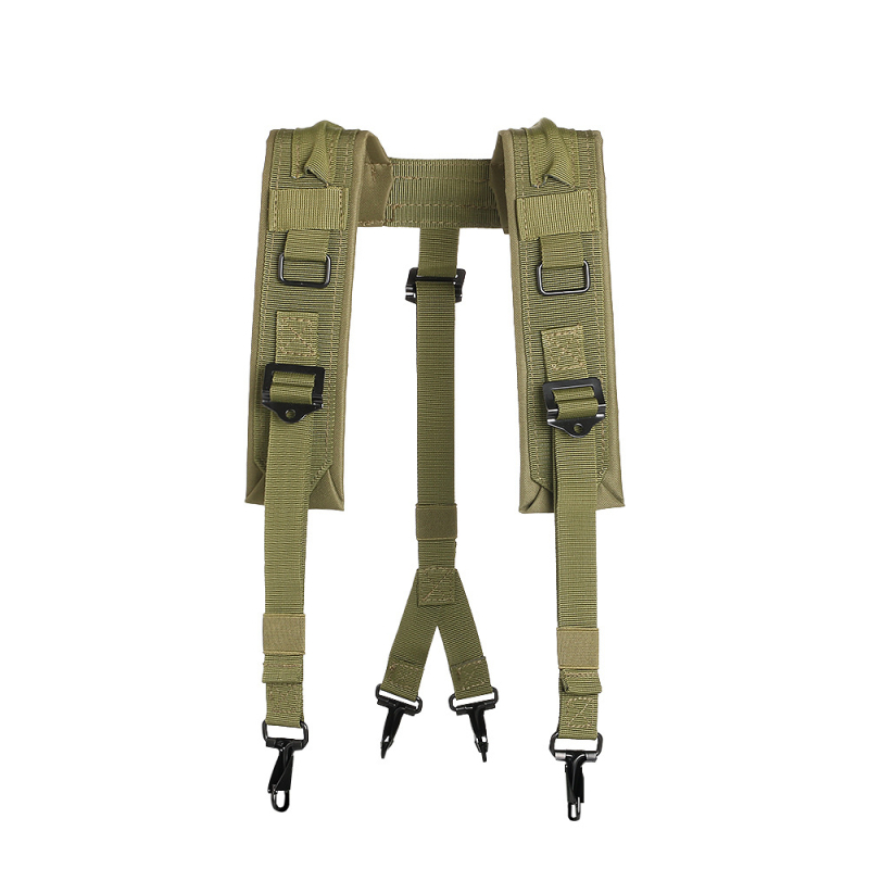 Sling tactic în formă de Y pentru exterior – curea din nylon, cataramă din plastic, închidere cu cataramă, lățime peste 4 cm, tricotat manual