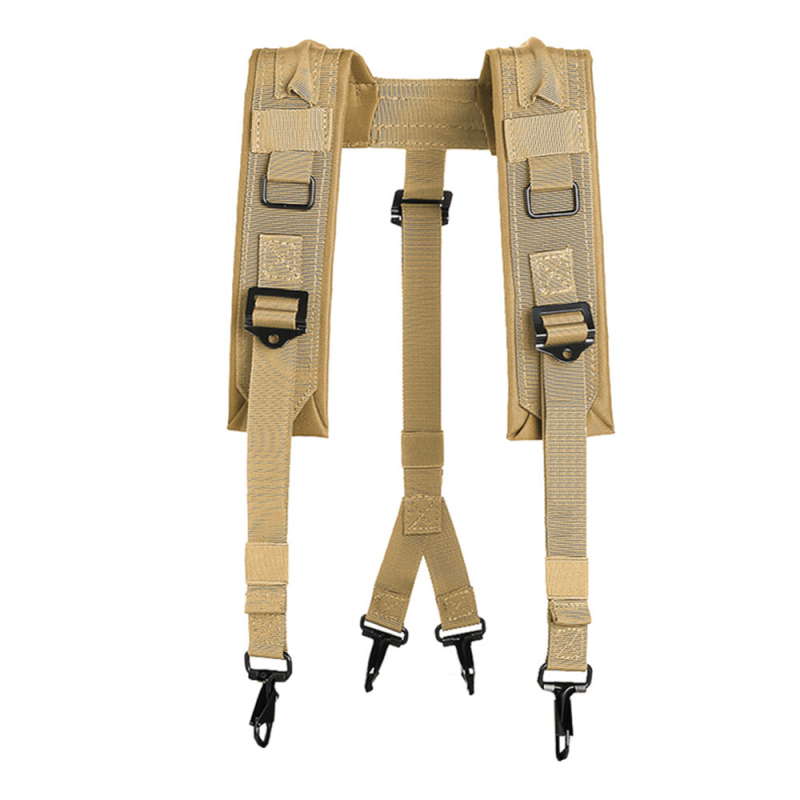 Sling tactic în formă de Y pentru exterior – curea din nylon, cataramă din plastic, închidere cu cataramă, lățime peste 4 cm, tricotat manual