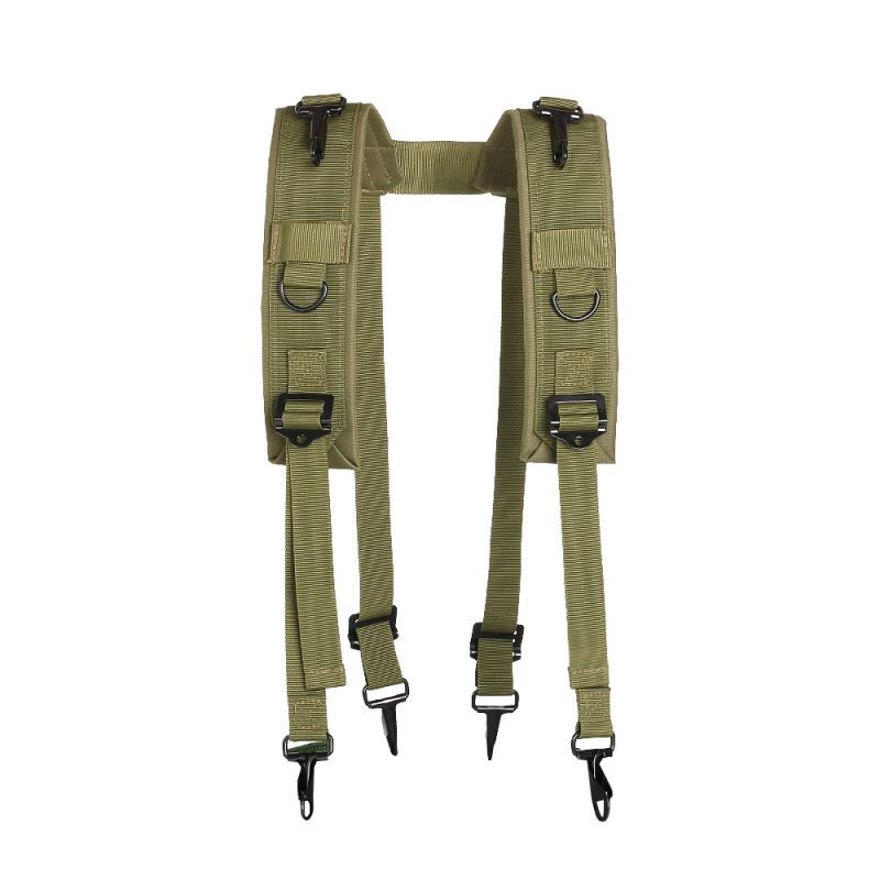 Sling tactic în formă de Y pentru exterior – curea din nylon, cataramă din plastic, închidere cu cataramă, lățime peste 4 cm, tricotat manual