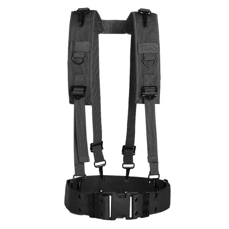 Sling tactic în formă de Y pentru exterior – curea din nylon, cataramă din plastic, închidere cu cataramă, lățime peste 4 cm, tricotat manual