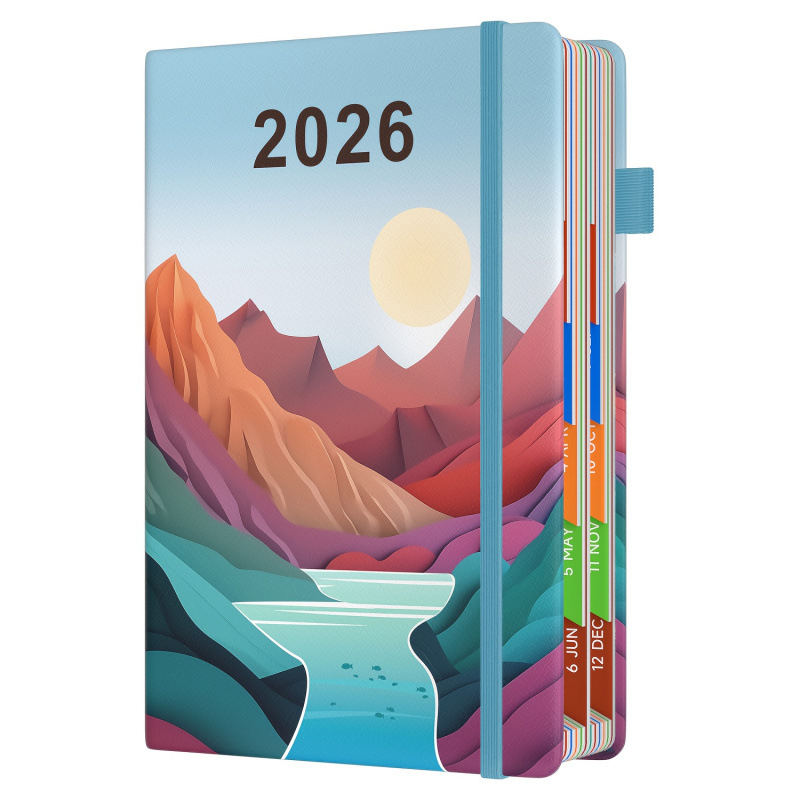 Elegantný kvetinový plánovač A5 poznámkový blok — prispôsobiteľný; Rok 2026; Materiály: Kraftpapier, PVC nálepka, zrkadlová nálepka; Číslo produktu jd601101378798178