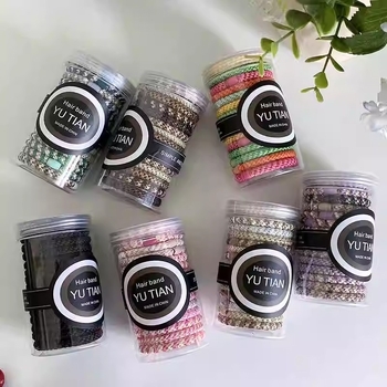 Audinio plaukų gumelė uodegai - rankų darbo, aukšta kokybė, didelis elastingumas, be įdėklų, kasdieniam miesto stiliui