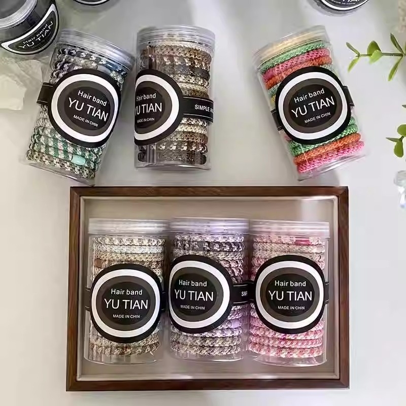 Audinio plaukų gumelė uodegai - rankų darbo, aukšta kokybė, didelis elastingumas, be įdėklų, kasdieniam miesto stiliui