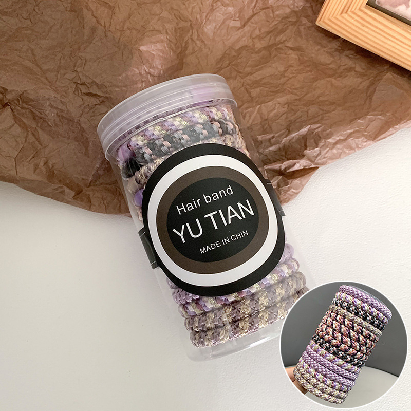 Audinio plaukų gumelė uodegai - rankų darbo, aukšta kokybė, didelis elastingumas, be įdėklų, kasdieniam miesto stiliui